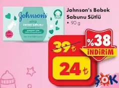 JOHNSON'S BEBEK SABUNU SÜTLÜ 90 G